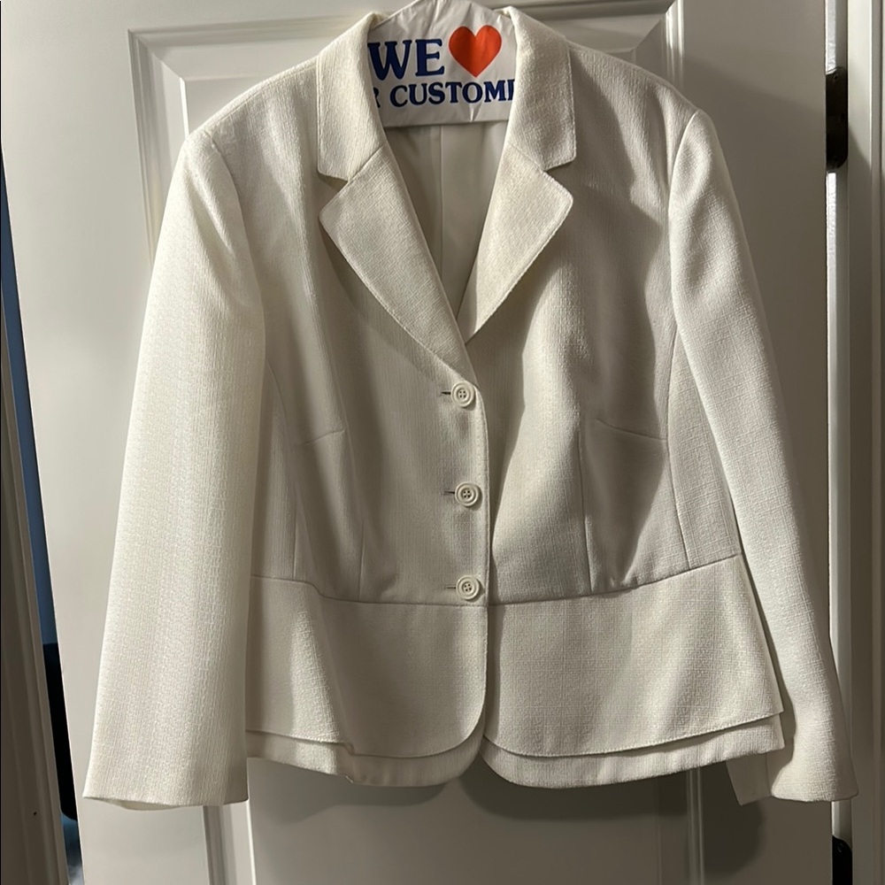 Emily Rose White Blazer Professional Tailored Design